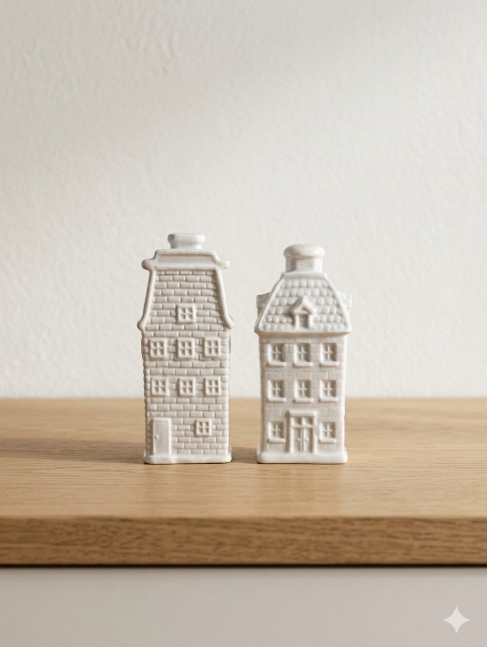 White Ceramic House Salt and Pepper Shaker Set - Home Accents